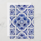 Einladung von Lemon und Blue Spanish Tile (Rückseite)