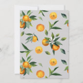 Einladung von Lemon und Orangen Brautdusche (Rückseite)