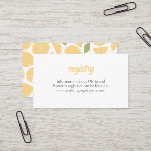 Einladung von Lemons Bridal Dusche (Vorderseite/Rückseite Beispiel)