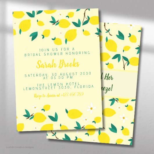 Einladung von Lemons Bridal Dusche