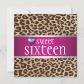 Einladung von Leopard 16 . Geburtstag (Vorderseite)
