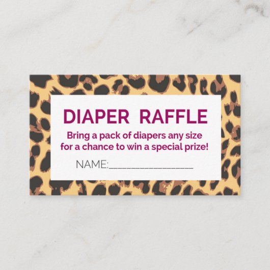 Einladung von Leopard Diaper (Vorderseite)