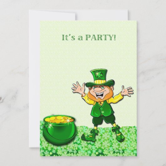 Einladung von Leprechaun St. Patrick (Vorderseite)