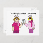 Einladung von lesbischen Polterabenden. (Vorne/Hinten)