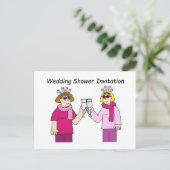 Einladung von lesbischen Polterabenden. (Stehend Vorderseite)