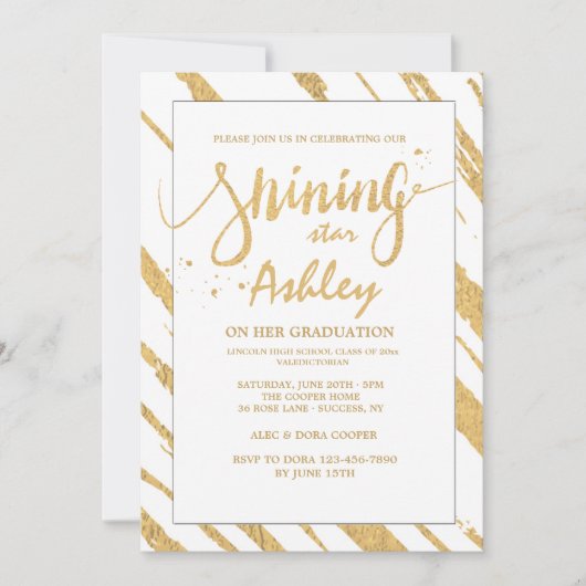 Einladung von leuchtenden Streifen (Vorderseite)