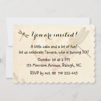 Einladung von Libellen und Bollwerken zum Geburtst