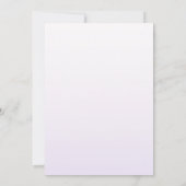 Einladung von lila Bow Girl zum Geburtstag (Rückseite)