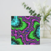 Einladung von Lila Geber mit kundenspezifischer Gr (Stehend Vorderseite)