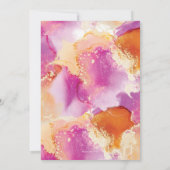 Einladung von lila Gold Junggeselinnen-Abschied (Rückseite)