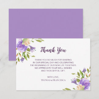 Einladung von Lilac Watercolor Floral Wedding
