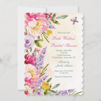 Einladung von Lilacs and Peonies Bridal Shower