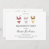 Einladung von Lingerie Junggeselinnen-Abschied (Vorne/Hinten)