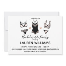 Einladung von Lingerie Junggeselinnen-Abschied