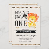 Einladung von Lion Boy zum ersten Geburtstag (Vorne/Hinten)