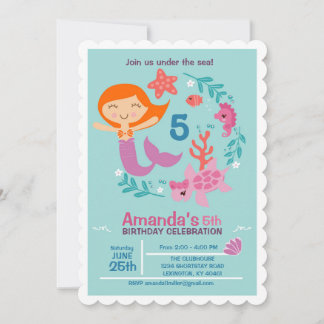 Einladung von Littel Mermaid Birthday Party