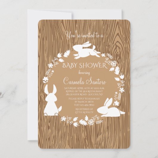 Einladung von Little Bunnies Brown (Vorderseite)