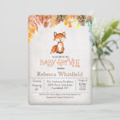Einladung von Little Fox Baby Dusche (Stehend Vorderseite)