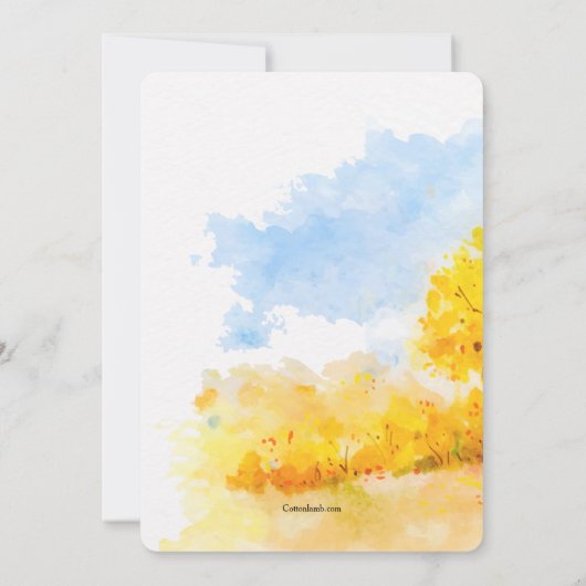 Einladung von Little Fox Baby Dusche (Rückseite)