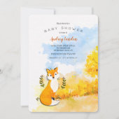 Einladung von Little Fox Baby Dusche (Vorderseite)