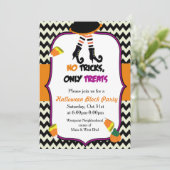 Einladung von Little Hexe Halloween-Party (Stehend Vorderseite)