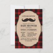 Einladung von Little Man Boy Baby Shower - Mustach (Vorderseite)
