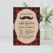 Einladung von Little Man Boy Baby Shower - Mustach (Stehend Vorderseite)