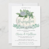 Einladung von Little Pumpkin Fall Baby Shower (Vorderseite)