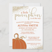 Einladung von Little Pumpkin Fall Baby Shower (Vorderseite)