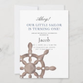 Einladung von Little Sailor zum Geburtstag (Vorderseite)