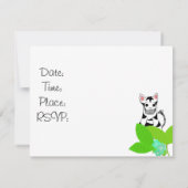 Einladung von Little Zebra und Giraffe Baby Dusche (Rückseite)