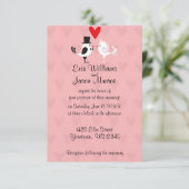 Einladung von Lovebird Brie and Groom Wedding (Stehend Vorderseite)