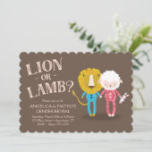 Einladung von Löwen oder Lammfleisch (Stehend Vorderseite)