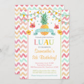 Einladung von Luau zum Geburtstag, Ananas (Vorne/Hinten)