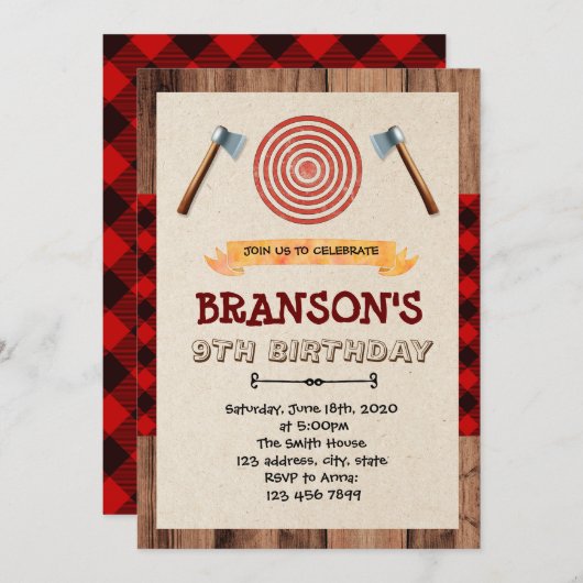 EINLADUNG VON LUMBERJACK (Vorne/Hinten)