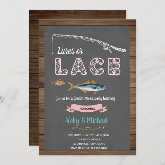 Einladung von Lure- oder Spitzengeschlecht (Vorne/Hinten)