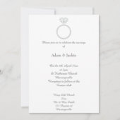 Einladung von Luxe Diamond Ring Hochzeit (Vorderseite)