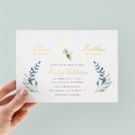Einladung von Luxe Floral Wedding Foil
