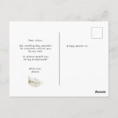Einladung von Luxus Tropical Foliage Bridesmaid Postkarte (Rückseite)