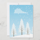 Einladung von Mädchen auf Skis (Rückseite)