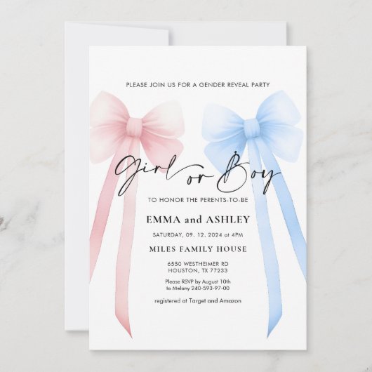 Einladung von Mädchen oder Jungen (Vorderseite)