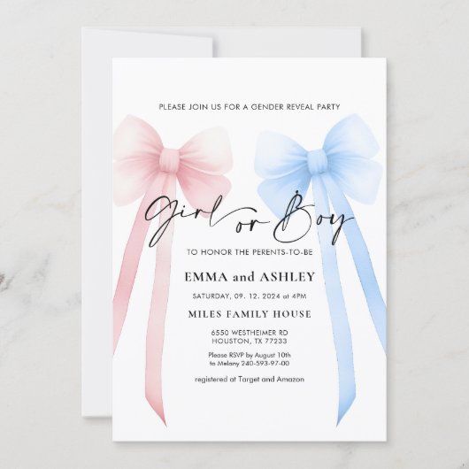 Einladung von Mädchen oder Jungen (Vorderseite)