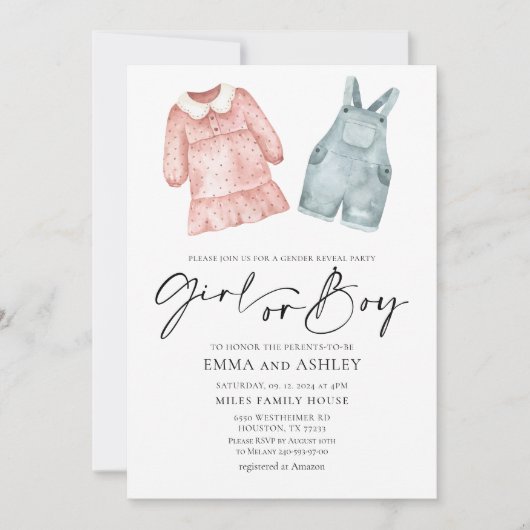 Einladung von Mädchen oder Jungen (Vorderseite)