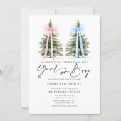 Einladung von Mädchen oder Jungen im Winter (Vorderseite)