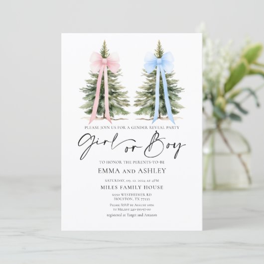 Einladung von Mädchen oder Jungen im Winter (Stehend Vorderseite)