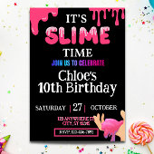 Einladung von Mädchen Slime zum Geburtstag