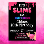 Einladung von Mädchen Slime zum Geburtstag