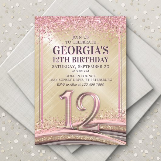 Einladung von Mädchen zum 12. Geburtstag