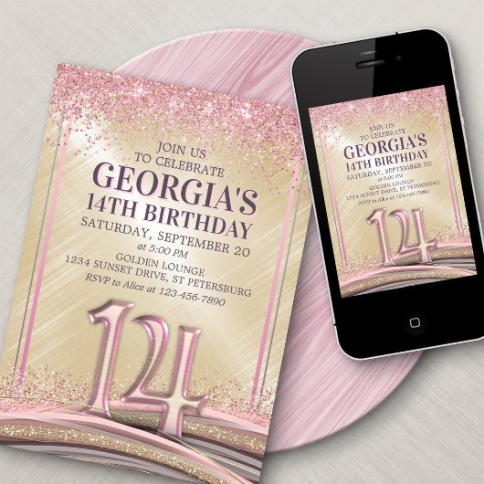 Einladung von Mädchen zum 14. Geburtstag