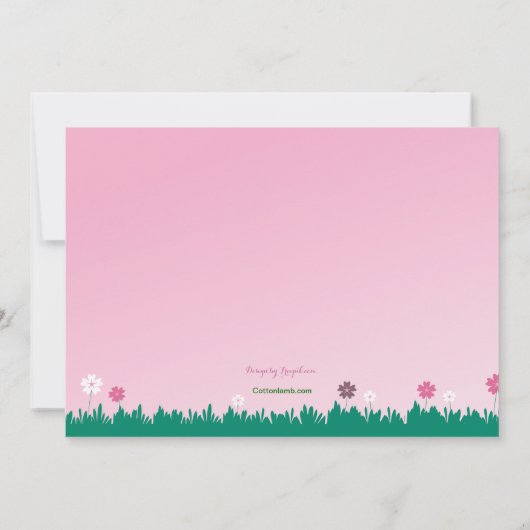 Einladung von Mädchen zum Fahrrad (Rückseite)